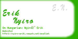 erik nyiro business card